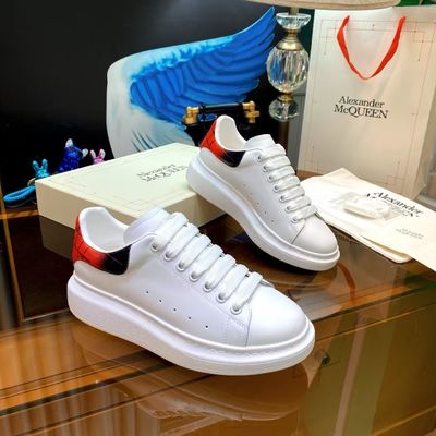 Alexander McQUEEN Luxury Sports Shoes with 3-inch Heel, Silk Cowhide Insoles, and Breathable Sheepskin for Unisex Casual Wear
