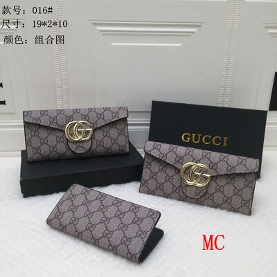 Gucci Retro Double G-Facing Women's Wallet in Premium PU Leather with Multi-Position Functionality