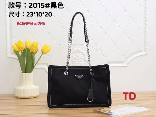 Versatile And Fashionable Women's Crossbody Bag with Solid Metal Chain Strap and Prada Zipper