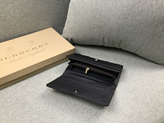 New Korean-Style Diamond-Patterned Genuine Leather Wallet with Magnetic Closure and Multiple Slots