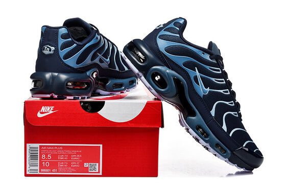 Dark Blue Multi-color Cushioned Running Shoes - Nike. Air Max Plus Retro Trendy Casual Sports Shoes. Breathable, Height-increasing, Men's And Women's Matching