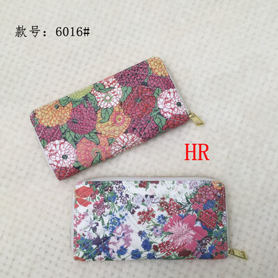 Floral Pattern Portable Makeup Bag in Genuine Leather for Stylish Storage